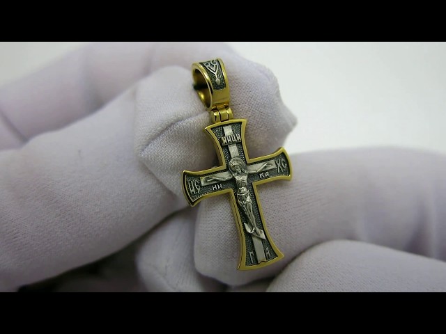 Срібний хрестик вкх105 Відео огляд