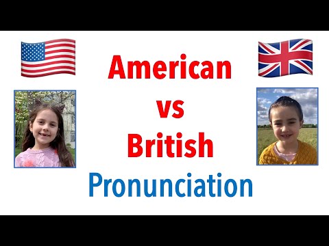 British vs American English pronunciation ("accent"), done by children.
