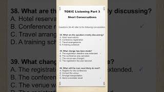 🔥  TOEIC listening Part 3 - Short Conversations (Updated 2026)
