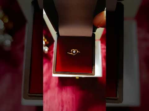 my light weight 916 yellow gold&diamond finger ring# trendy jewelery#below 2 grams&💎diamond jewelry