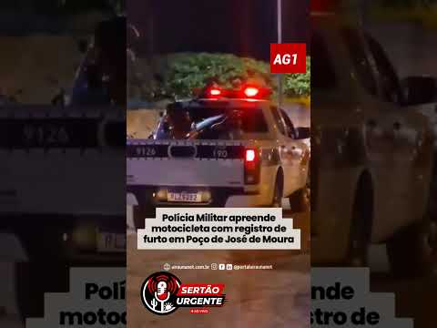 🚨 MOTO FURTADA É APREENDIDA EM POÇO DE JOSÉ DE MOURA! #panatitv #UIRAUNA