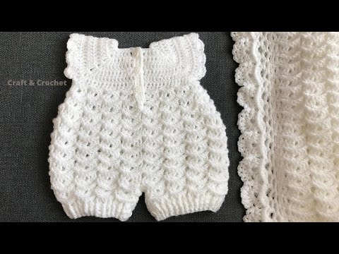 Easy crochet baby romper/ craft & crochet 0805
