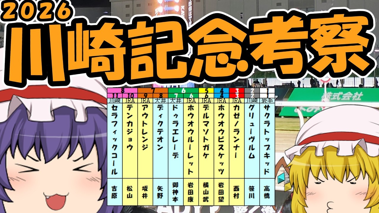 ゆっくり2026川崎記念考察