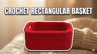 Crochet Rectangular Basket