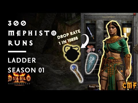 200 MF BUDGET SORC - 300 MEPHISTO RUNS ON BNET LADDER VERY RARE UNIQUE AMULET