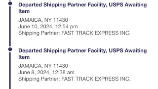Departed Shipping Partner Facility, USPS Awaiting Item Meaning