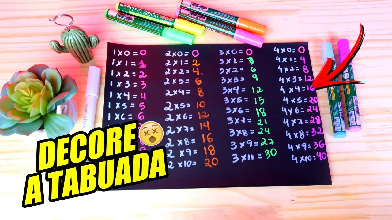 COMO APRENDER A TABUADA SOZINHO EM CASA E SER ALUNO NOTA 10 #VOLTAASAULAS