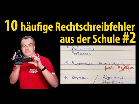 10 common spelling mistakes from school #2 | Lehrerschmidt