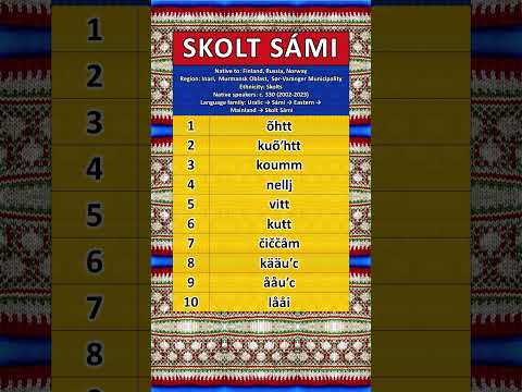 NUMBERS IN THE SKOLT SÁMI LANGUAGE