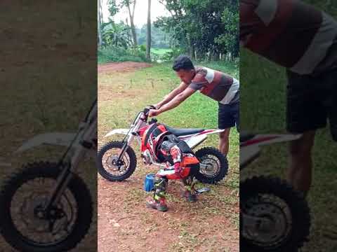Aksi bocil 6tahun berlatih motor cross mini
