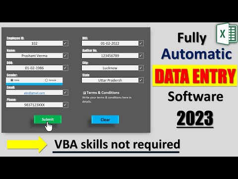 Fully Automated Data Entry Software in Excel | Data Entry Form in Excel | Data Entry in Excel