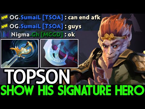 TOPSON [Monkey King] Signature Hero Against SUMAIL Carry Dota 2