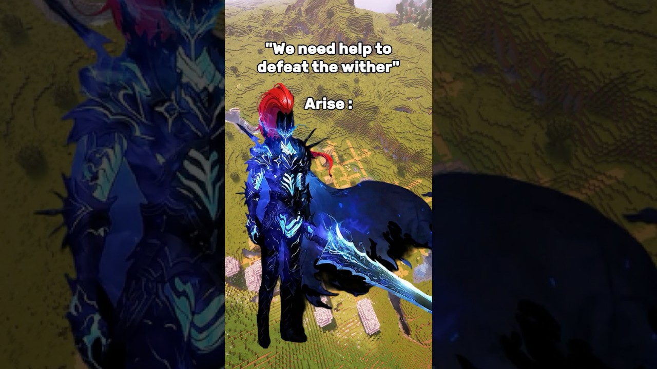 I built Igris from Solo Leveling in Minecraft ! #minecraft #shorts #sololeveling #anime #igris