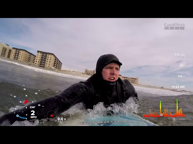 Surfing Nor'Easter Riley Day 1 - March 3, 2018