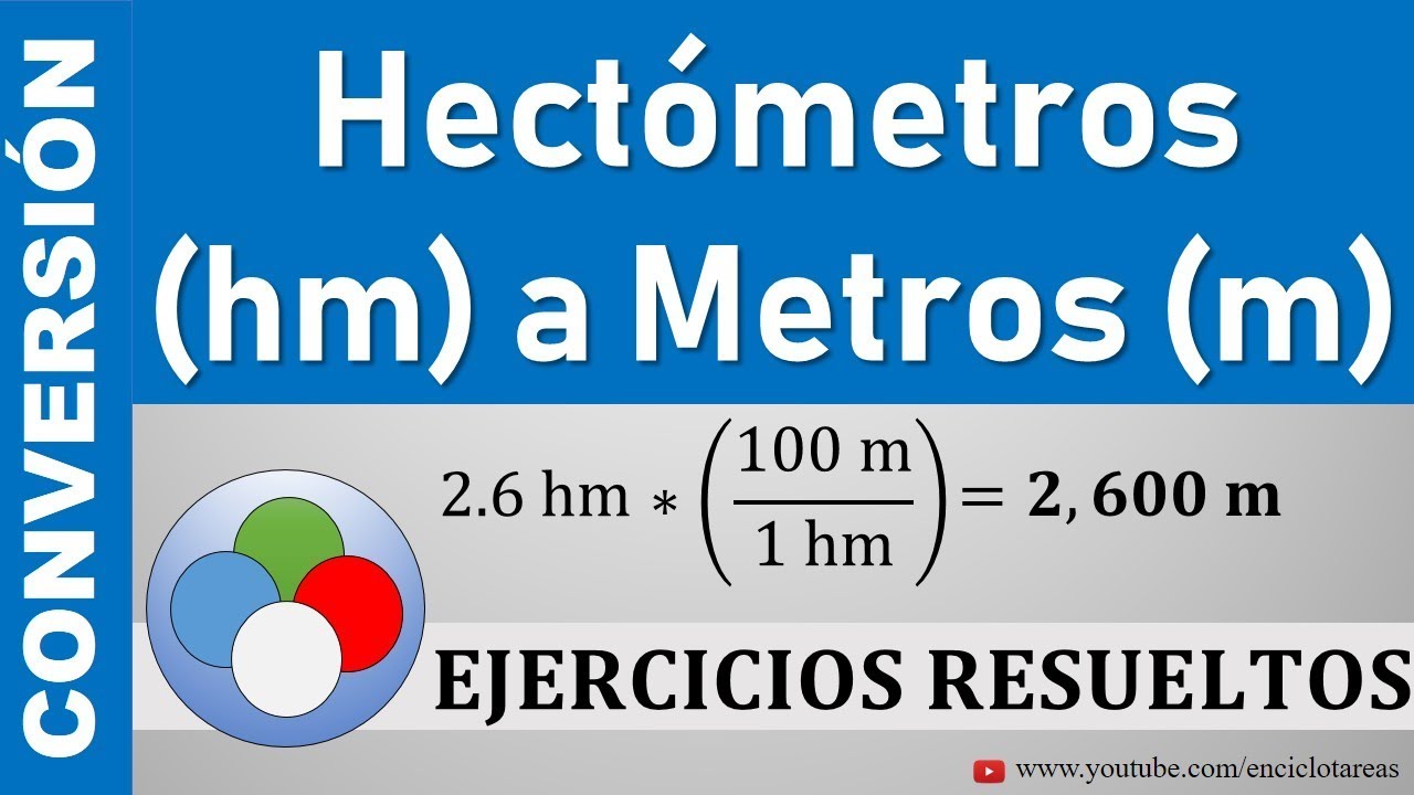 Conversión de Hectómetros a Metros - (hm a m)