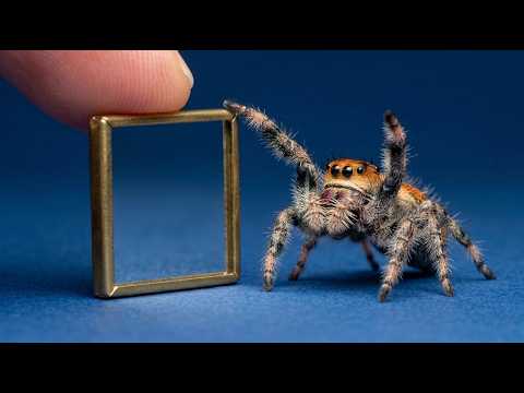 ЧТО БУДЕТ ЕСЛИ ПОКАЗАТЬ ЗЕРКАЛО САМОМУ УМНОМУ ПАУКУ В МИРЕ