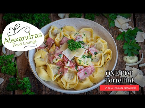15 Minuten Rezept/ One Pot Pasta mit Tortellini-Schinken-Käse Sahnesoße#onepot#onepotpasta