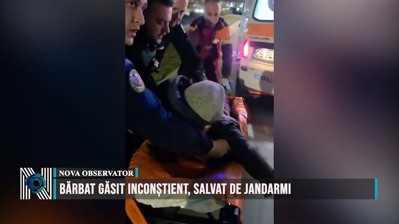 Bărbat găsit inconștient, salvat de jandarmi