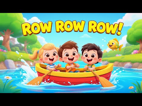 Row Row Row Your Boat 🚣‍♀️ | Classic Nursery Rhyme for Kids | Sing Along