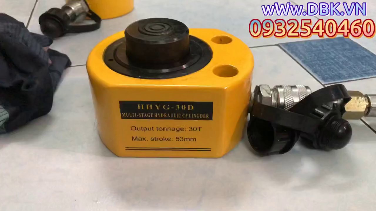 Video Kích thủy lực 1 chiều lùn tầng 30 tấn TLP HHYG-30D - Kích thủy lực 1 chiều lùn tầng 30 tấn 54mm TLP HHYG-30D