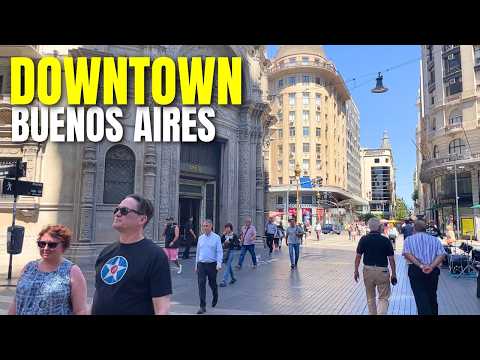 [4K] Downtown Buenos Aires Walking Tour | City Center Walk