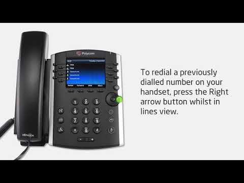 The VoIP Shop Training - Polycom VVX 410 - Chapter 4 Redialling a number