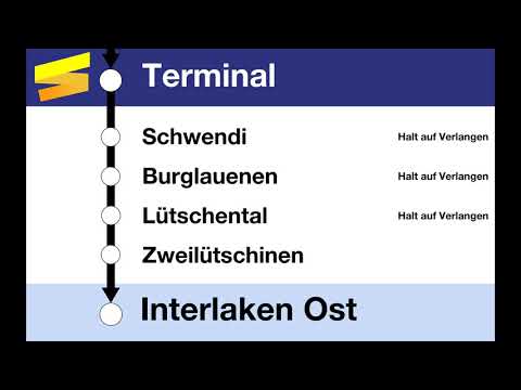 BOB Ansage - Reisende nach Burglauenen bitte in den vordersten Wagen