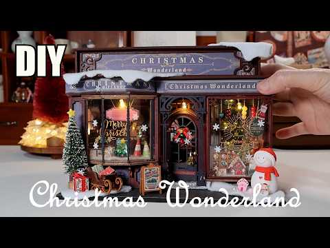 Christmas Wonderland l 크리스마스 원더랜드🎄l DIY Miniature Dollhouse Kit l BOOKNOOK 미니어처 miniature 쉽게 만들기