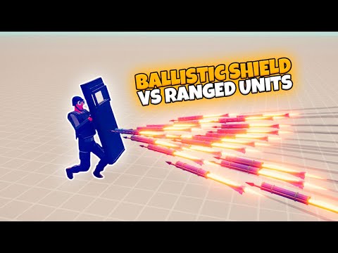 BALLISTIC SHIELD VS EVERY RANGED UNIT TABS | UPDATE BETA GAMEPLAY
