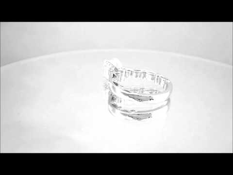 18K WHITE GOLD RADIANT CUT DIAMOND ENGAGEMENT RING PRONG SET ART DECO 1.35CTW - KNR INC - 338