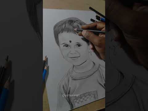 Pencil Drawing by Yatheesh Art #birthdaygift #drawing #pencilart #artwork #pencilsketch#krishna #art