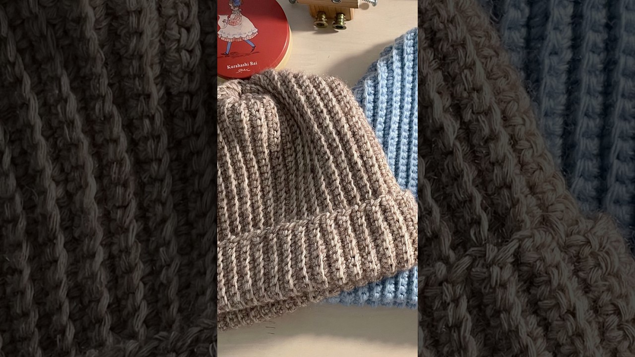 ハンドメイド記録✏︎簡単ニット帽を作りました☺︎