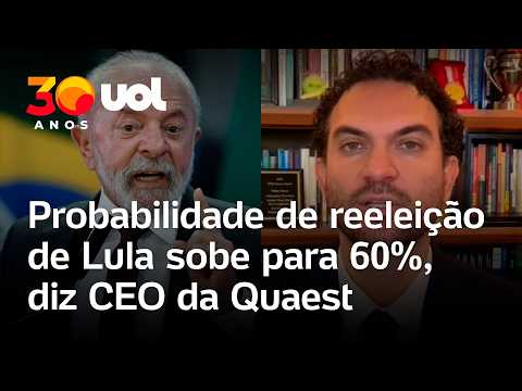 Lula tem probabilidade de reeleição elevada de 38% para 60% desde o início do ano, diz CEO da Quaest