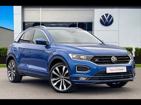 Approved Used Volkswagen T-Roc R-Line 2.0 TDI Automatic 150PS Ravenna Blue | Wrexham Volkswagen
