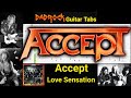 Love Sensation - Accept - Guitar + Bass TABS Lesson