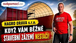  Profesionální zázemí stavby: Dva kontejnery a plachtová střecha