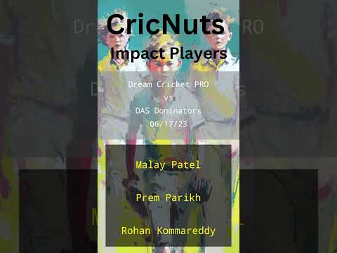 Dream Cricket PRO vs DAS Dominators - 06/17/23 - NJ U15 Div A-USA Cricket Junior Pathway
