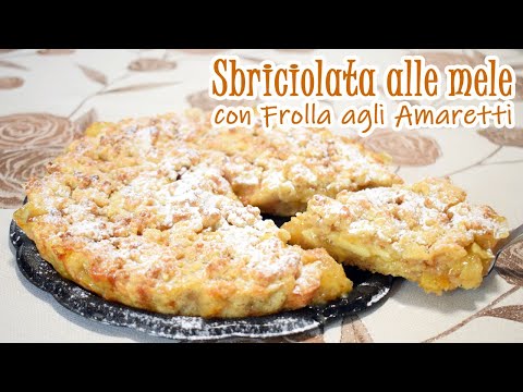 Apple crumble with almond biscuit shortbread