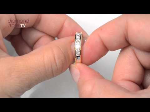 FT35 72JUA - 18K Gold Princess 0.50CT Diamond Half Eternity Ring