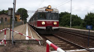 preview picture of video 'Polish Trains - Old Electric Multiple Unit EN57 – 613 in Rudzienice'