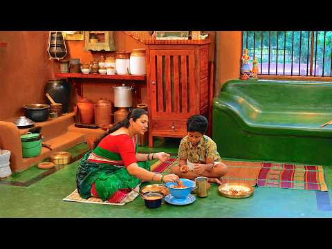 Indian Veg Food Kuzhi Paniyaram & Peanut Chutney, My son made Hibiscus Tea | The Traditional Life