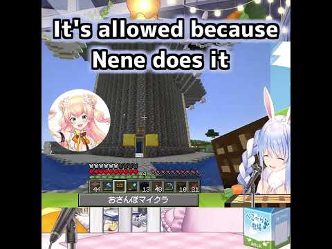 hololive clips / EN sub - 【Minecraft】Pekora made d**k by accident!? 【Hololive / EN sub】