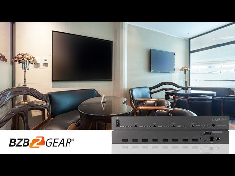 BZBGear 4x4 4K 60 Hz HDR HDMI Matrix Switcher with Auto Downscaling and RS-232/IP/Cloud