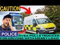 DVSA Police Pulls HGV Truck Driver for Transporting Messy Load - Trucking UK Vlog