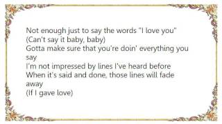 Chanté Moore - If I Gave Love Lyrics