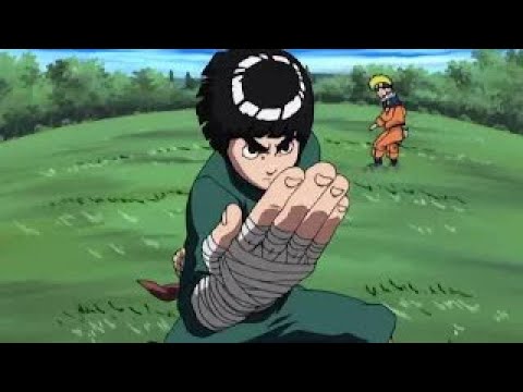 Rock Lee uses the Drunken fist technique against Kimimaro (re-upload)