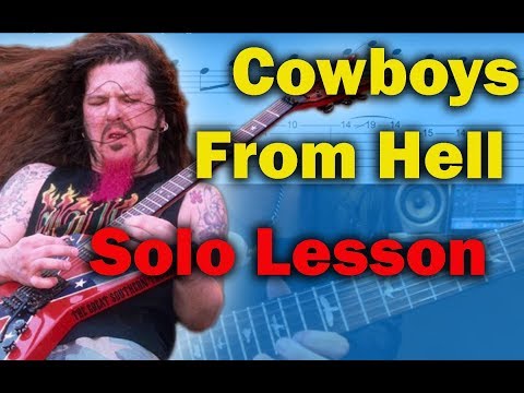 How to play ‘Cowboys From Hell’ by Pantera Guitar Solo Lesson w/tabs
