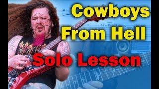 How to play ‘Cowboys From Hell’ by Pantera Guitar Solo Lesson w/tabs