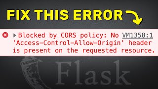 Fix Flask CORS Error: Access-Control-Allow-Origin