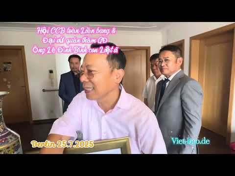 THĂM GĐ ÔNG LÊ ĐÌNH BÍNH CON EM LIỆT SĨ TẠI BERLIN